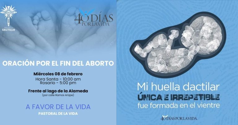 Feligreses oran por el fin del aborto en Saltillo