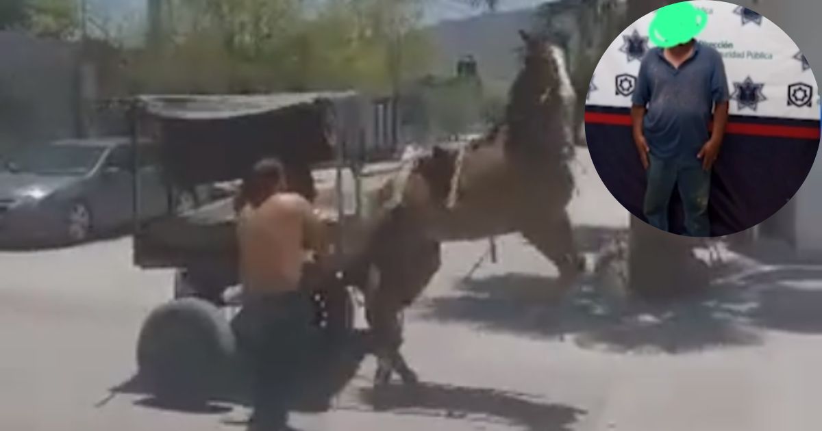 Cae hombre tras golpear con palo de madera a caballo en Coahuila