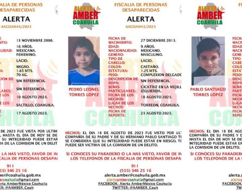 Alerta Amber Coahuila