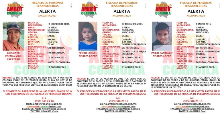 Alerta Amber Coahuila