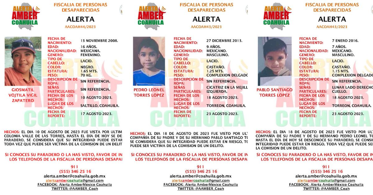 Alerta Amber Coahuila