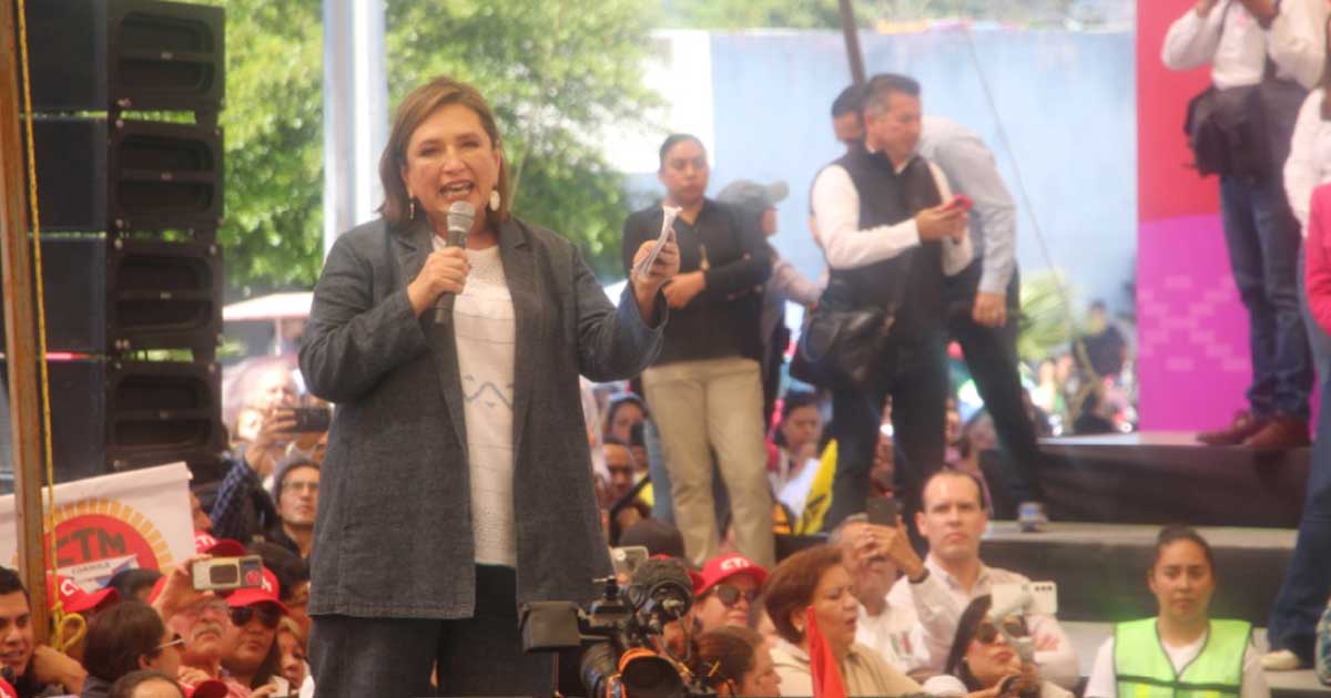 Xóchitl Gálvez se presentó en Saltillo este viernes.