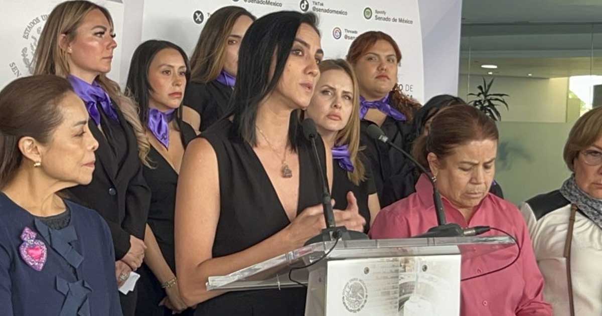 Un grupo de senadoras respaldó a la madre de la niña violentada.