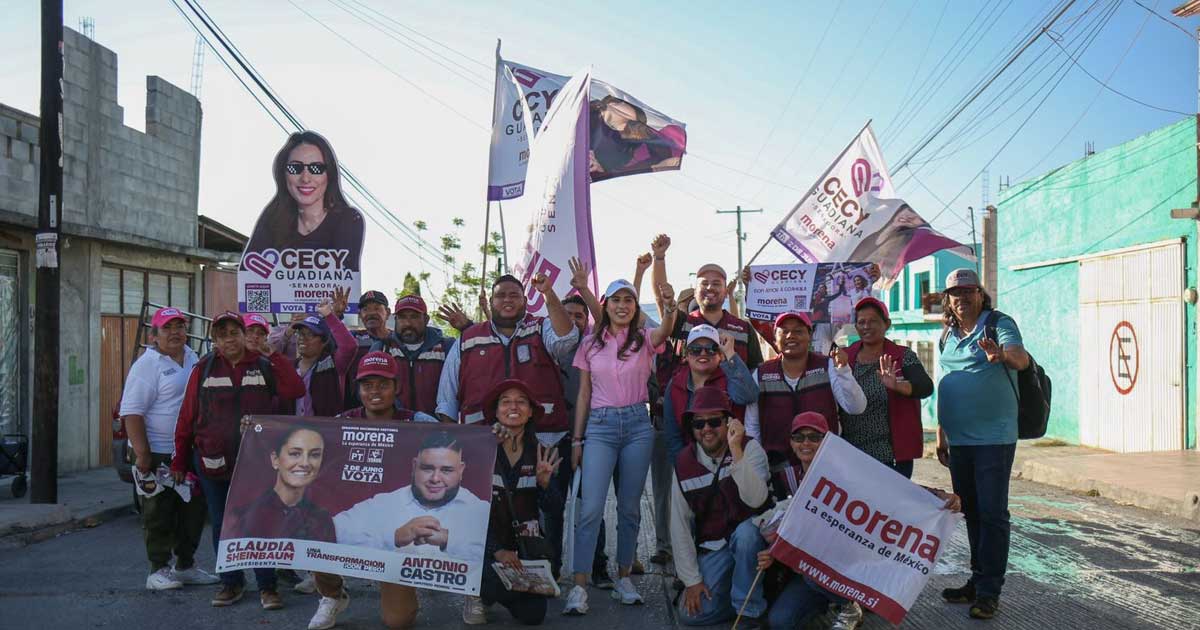 Cecilia Guadiana recorrió la colonia Vicente Guerrero.