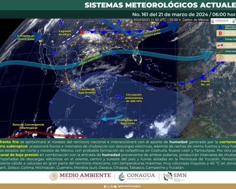 Se esperan chubascos y hasta torbellinos, tome precauciones.