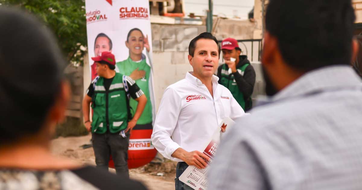 El tema del agua es uno de los ejes de campaña de Refugio Sandoval.