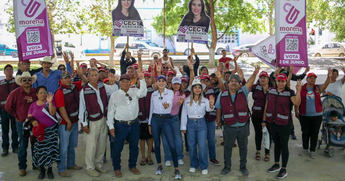 Cecilia Guadiana estuvo en varios municipios y convivió con los candidatos a alcaldías.