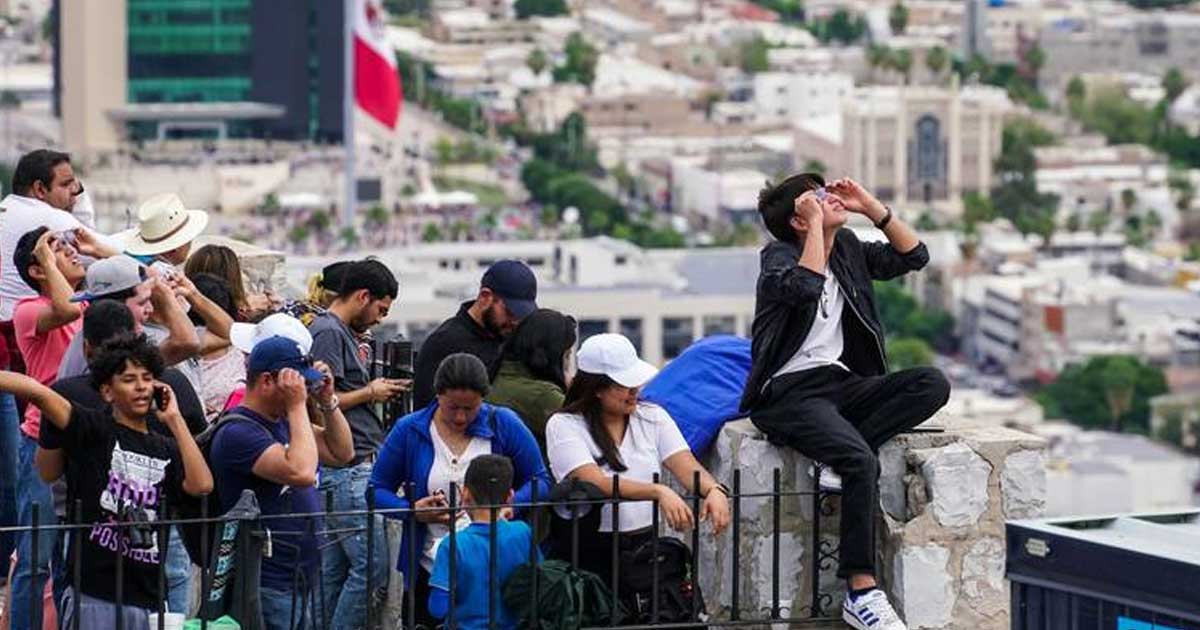 En Torreón el eclipse se vio al 100%.