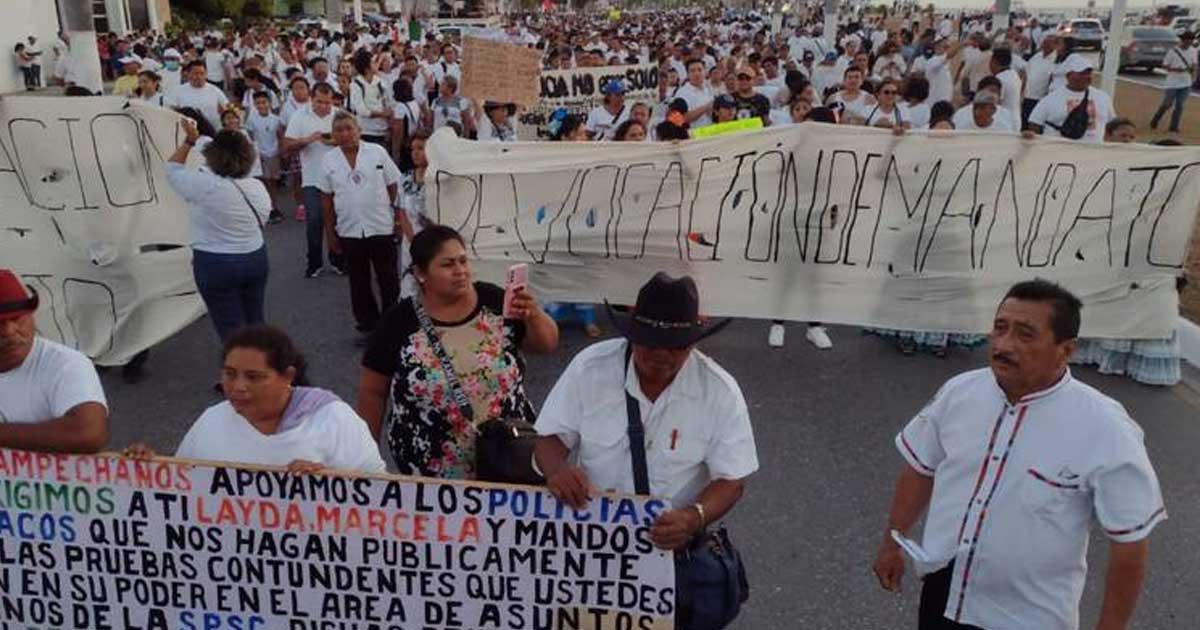 Miles de ciudadanos salieron a las calles a protestar contra la gobernadora Layda Sansores.