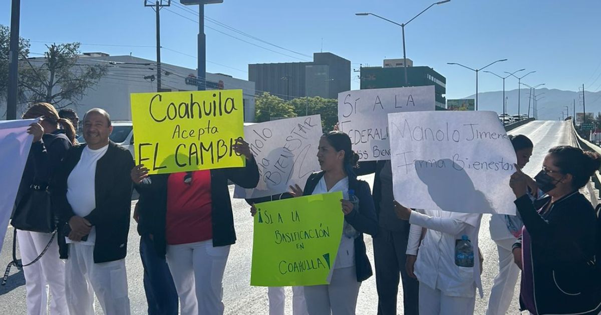 Manifestación del personal de salud.