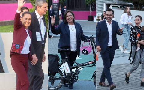 Los candidatos llegaron al INE