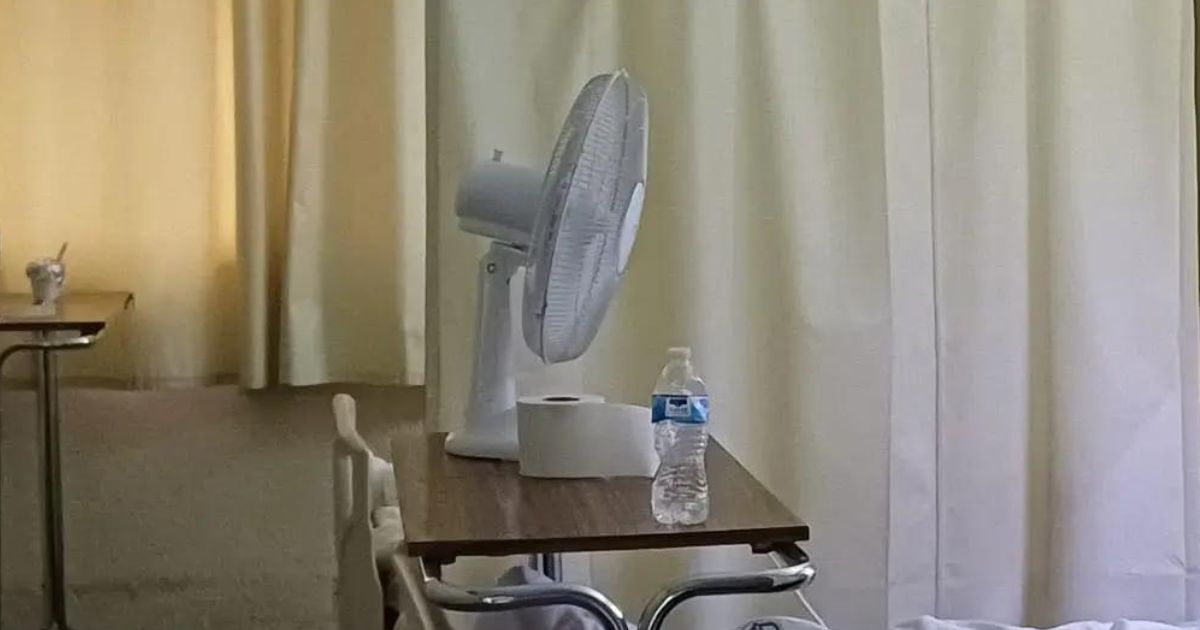 IMSS Nueva Rosita con ventiladores de los pacientes.