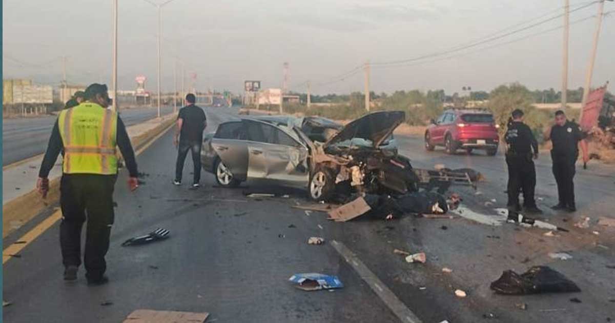 Accidente en la carretera Torreón-San Pedro.