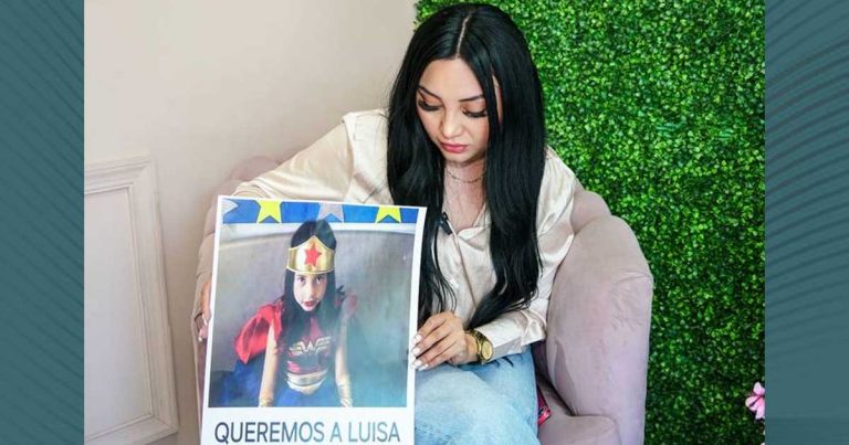 La madre de Luisa pide ayuda para encontrar a la niña.