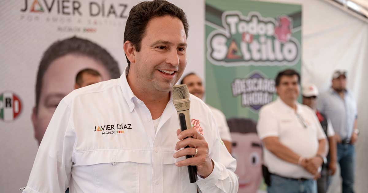 Javier Díaz, candidato a la alcaldía de Saltillo.