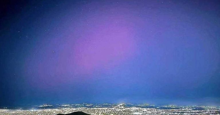 Aurora boreal en Torreón