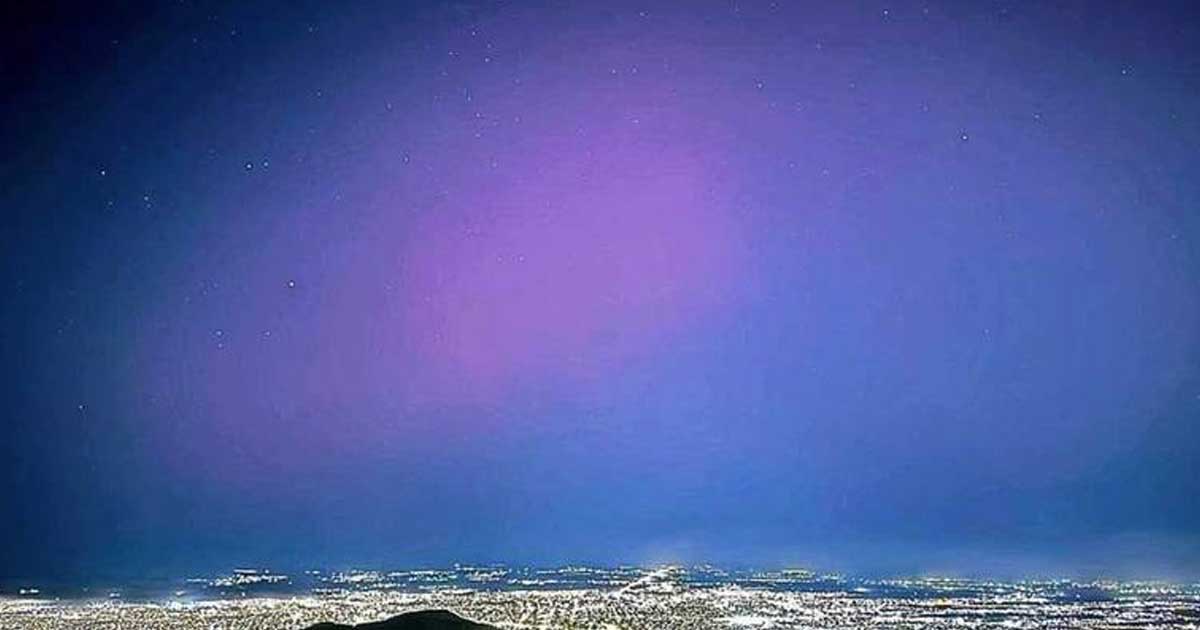 Aurora boreal en Torreón