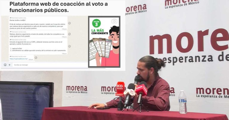 Denuncia Morena coacción del voto en Coahuila