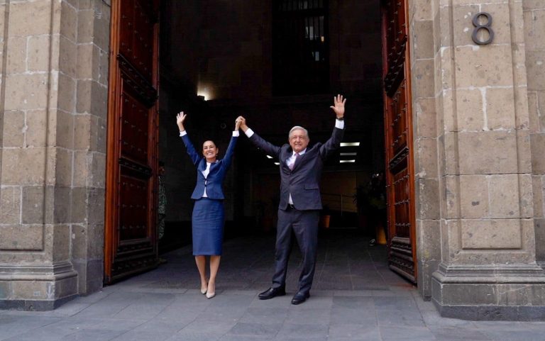 Claudia Sheinbaum y López Obrador