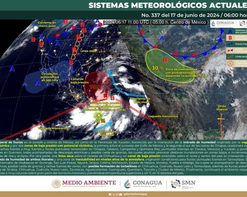 Se esperan lluvias torrenciales