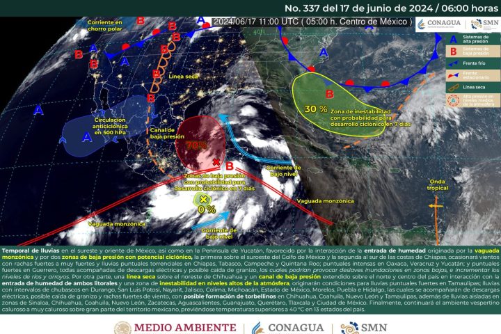 Se esperan lluvias torrenciales