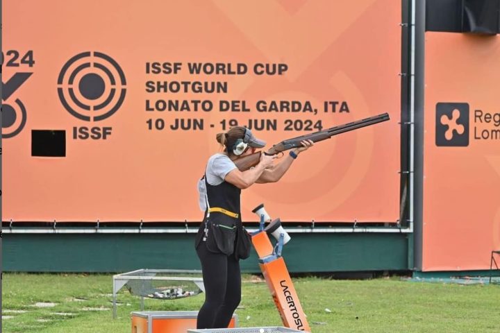 Gabriela Rodríguez en Copa del Mundo de tiro con escopeta