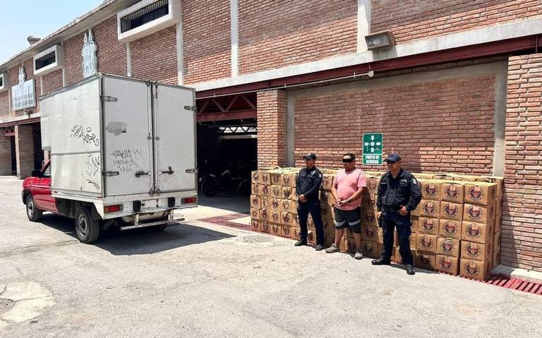 Detenido con cartones de cerveza