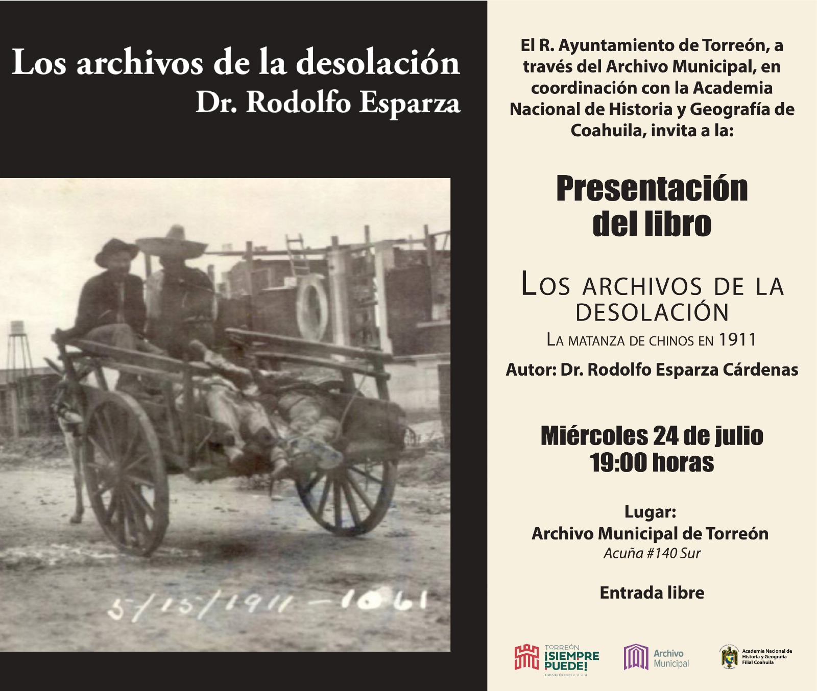 Este Miércoles Presentan Libro De La Matanza De Los Chinos En Torreón El Coahuilense 7506