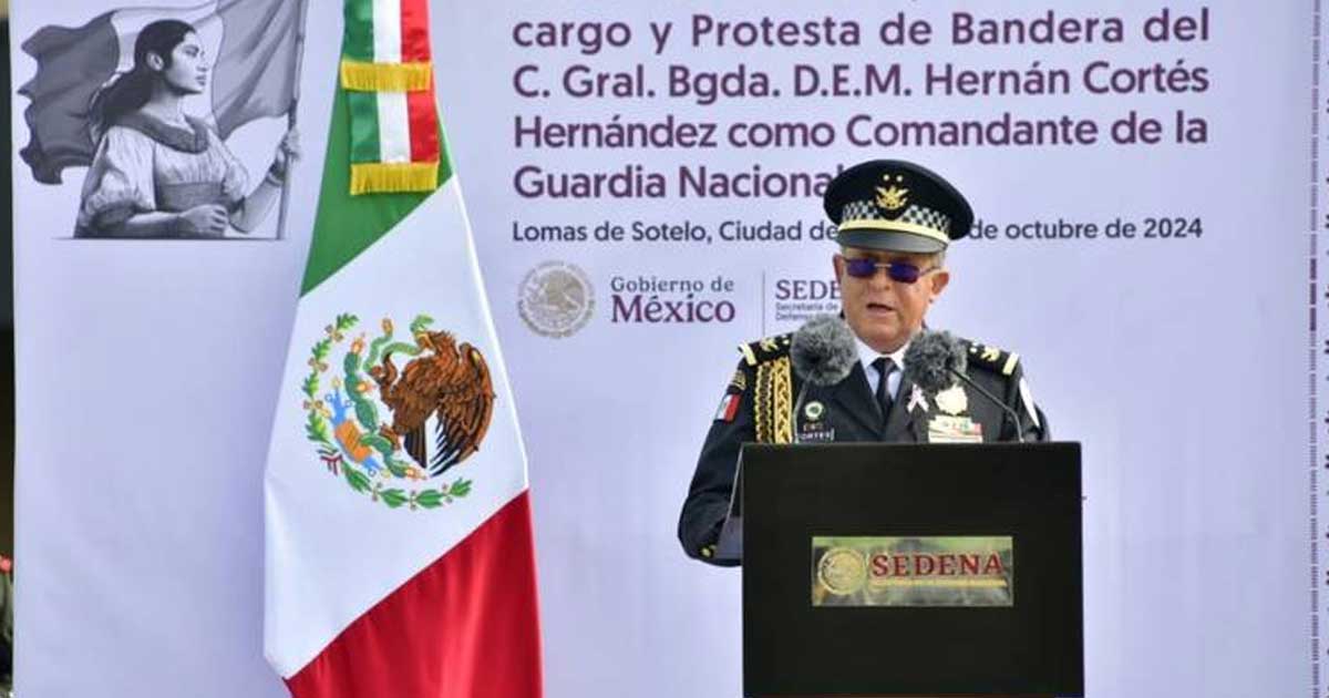 Hernán Cortés, nuevo comandante de la Guardia Nacional.