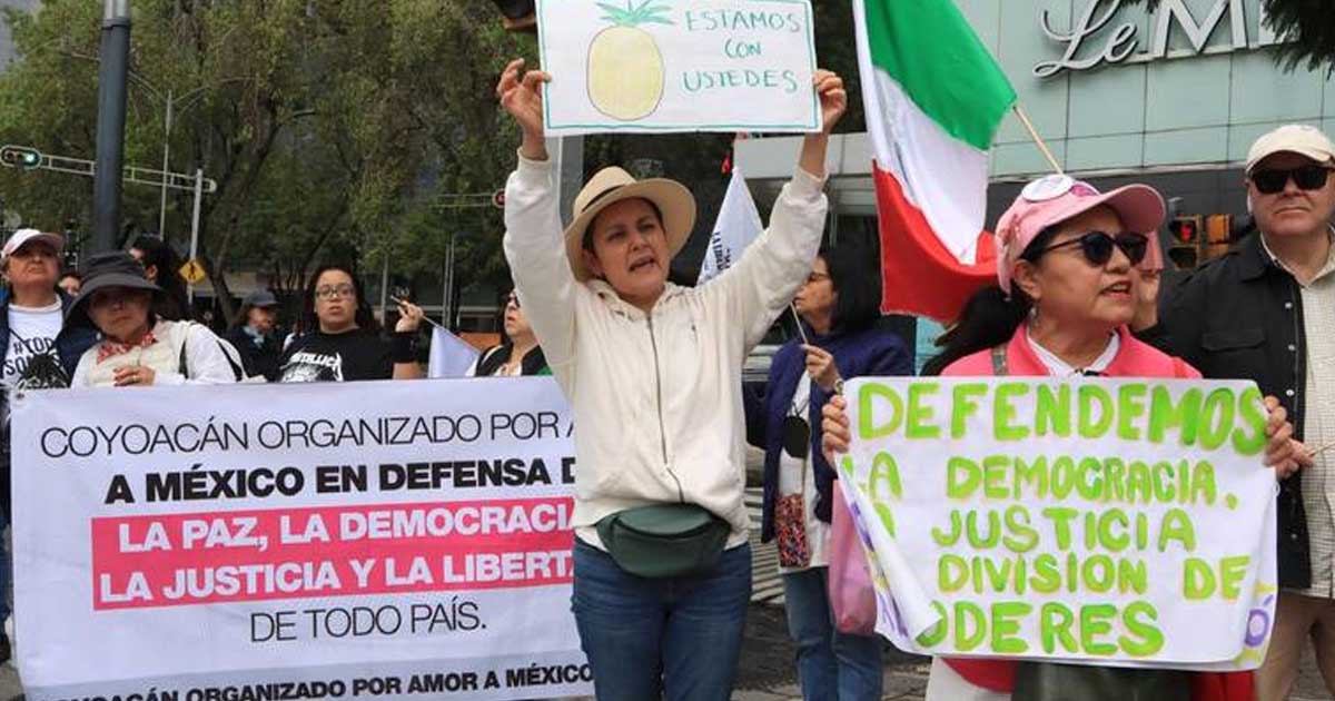 Protesta en contra de la Reforma Judicial.