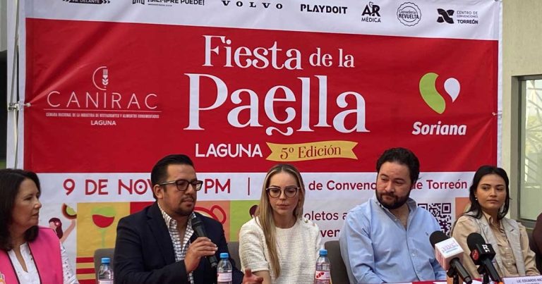 Rueda de prensa del anuncio de la Fiesta de la Paella en Torreón.