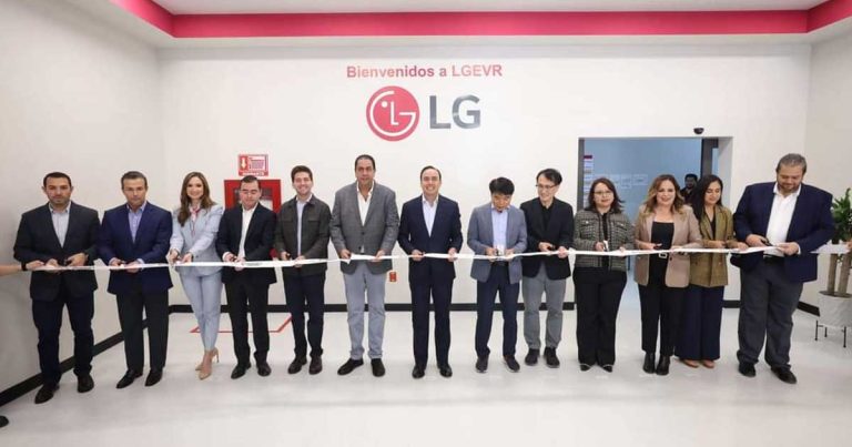 Manolo Jiménez, gobernador de Coahuila, inauguró la planta LG en Ramos Arizpe