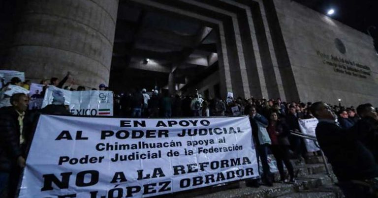 Trabajadores del Poder Judicial protestan contra la Reforma Judicial