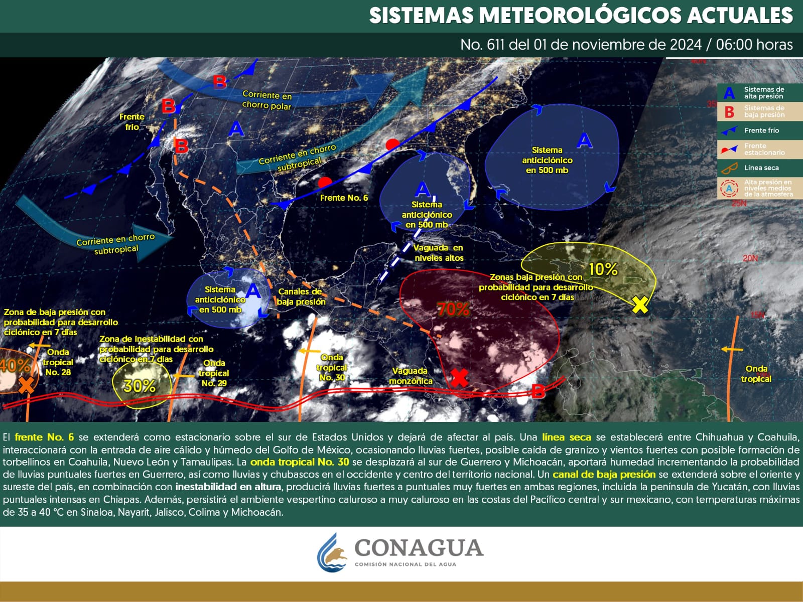 Se exhorta a la población a tomar precauciones, mantenerse atenta a los avisos del Servicio Meteorológico Nacional