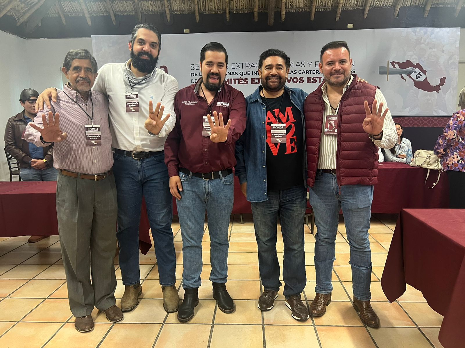 Adrián Puentes, Antonio Attolini, Diego del Bosque, Ariel Maldonado y Jonathan Ávalos