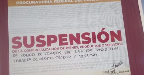 Suspensión sellos Profeco