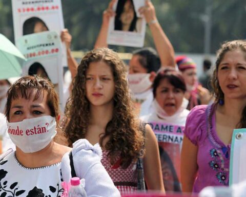 Mujeres en una manifestación.
