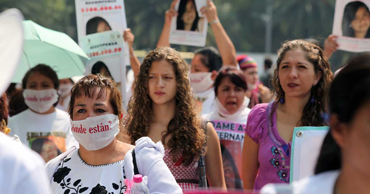 Mujeres en una manifestación.
