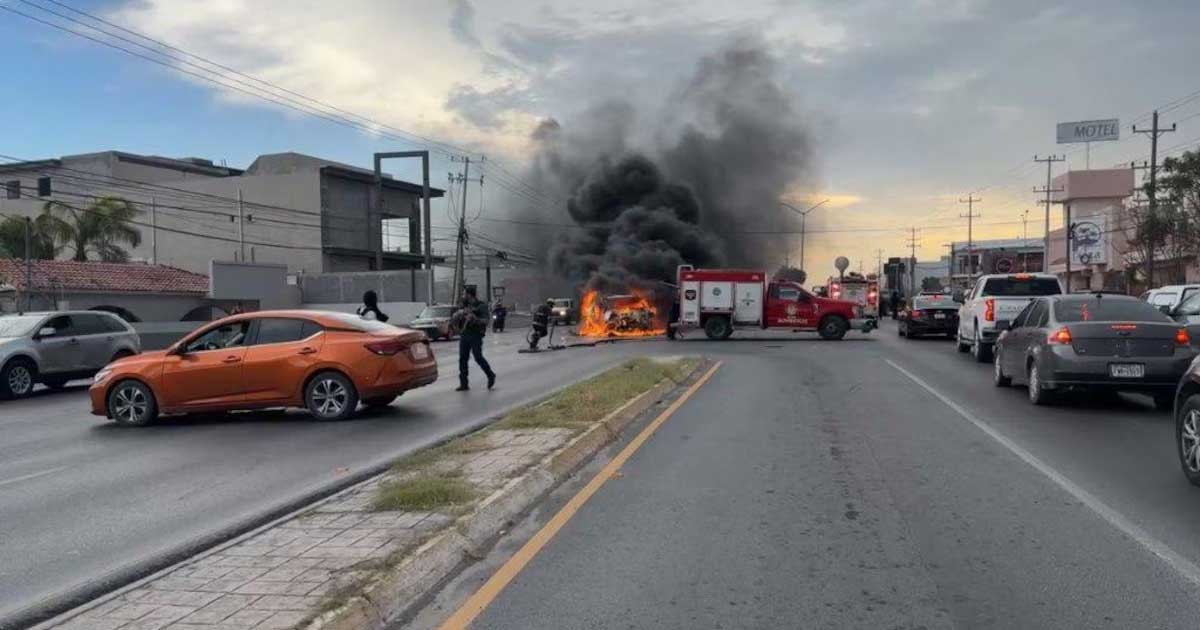 Sitio del ataque al delegado de la FGR en Tamaulipas.