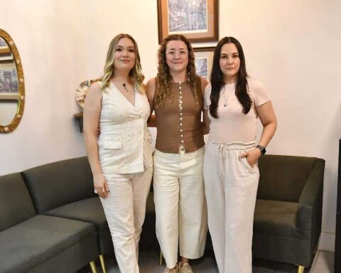 Las laguneras Paulina Meza, Paulina Delgado y Cecilia Menéndez.