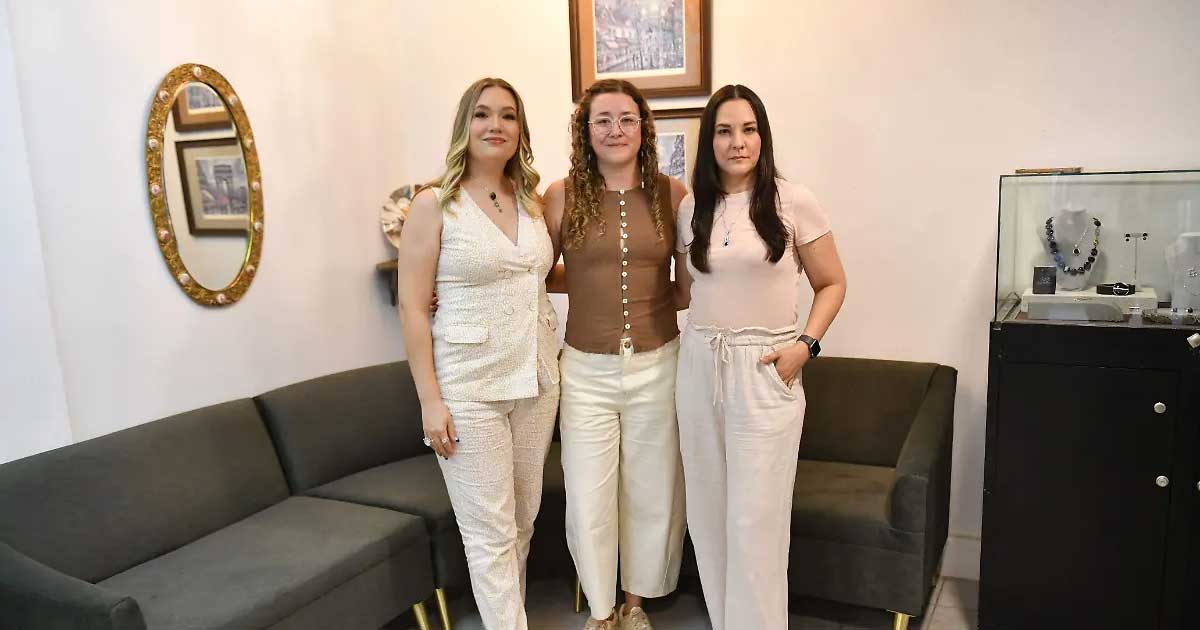 Las laguneras Paulina Meza, Paulina Delgado y Cecilia Menéndez.