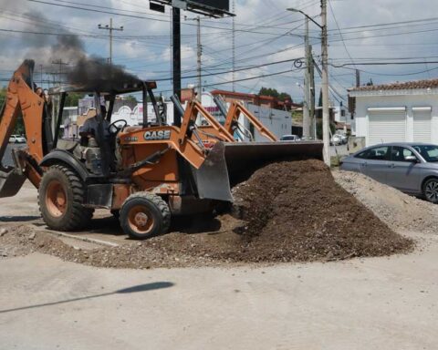 Excavadora trabajando.