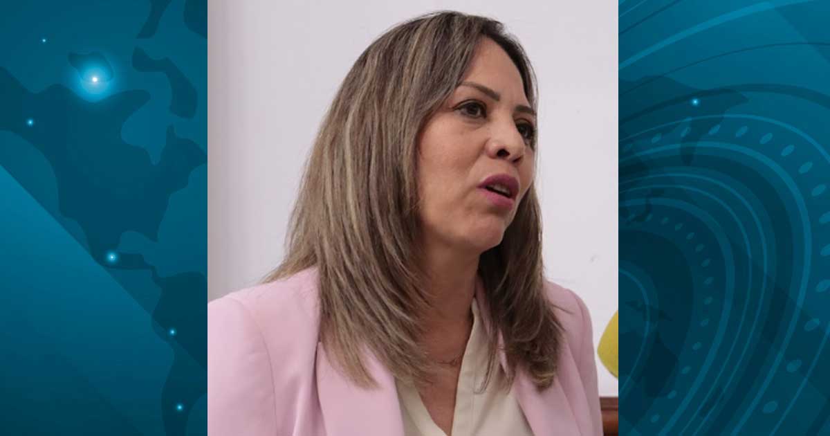 Diputada Zulmma Guerrero en entrevista a medios.