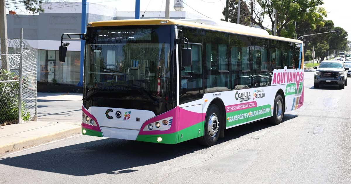 Autobús de Aquí Vamos Gratis en Saltillo