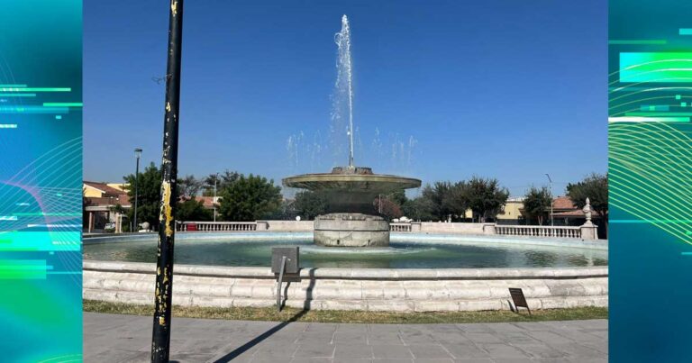 Fuente icónica de la colonia Torreón Jardín.