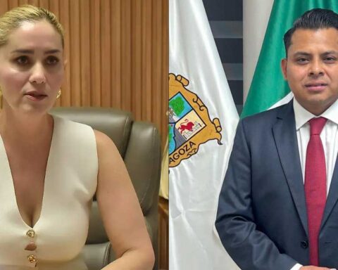 Del lado izquierdo la regidora priista Dora Elia Salinas Durán; del lado derecho el morenista Gabriel Francisco Pedro.