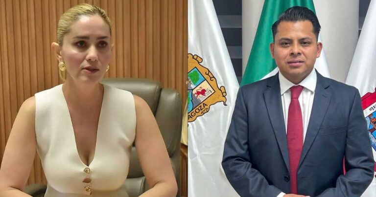 Del lado izquierdo la regidora priista Dora Elia Salinas Durán; del lado derecho el morenista Gabriel Francisco Pedro.