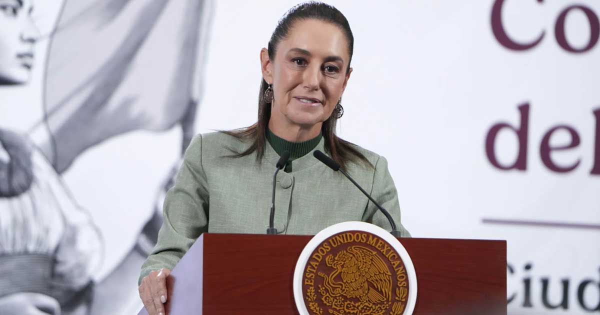 Claudia Sheinbaum, presidenta de México, en conferencia de prensa.
