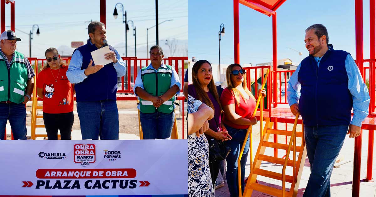 Alcalde de Ramos Arizpe con vecinos de la colonia Cactus.