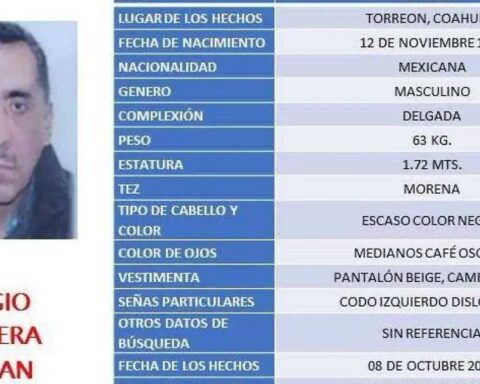 Ficha de búsqueda de hombre desaparecido.